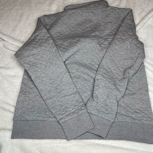 Patagonia Snap-T Pullover Womens Small Gray Blue Organic Cotton Quilted Jacket